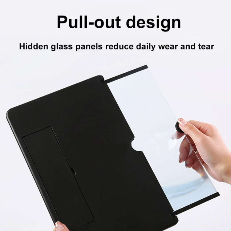 Pull-Out Folding Phone Screen Amplifier HD Anti-Blue Light Magnifying Glass, 14-inch-Black, 14-in...
