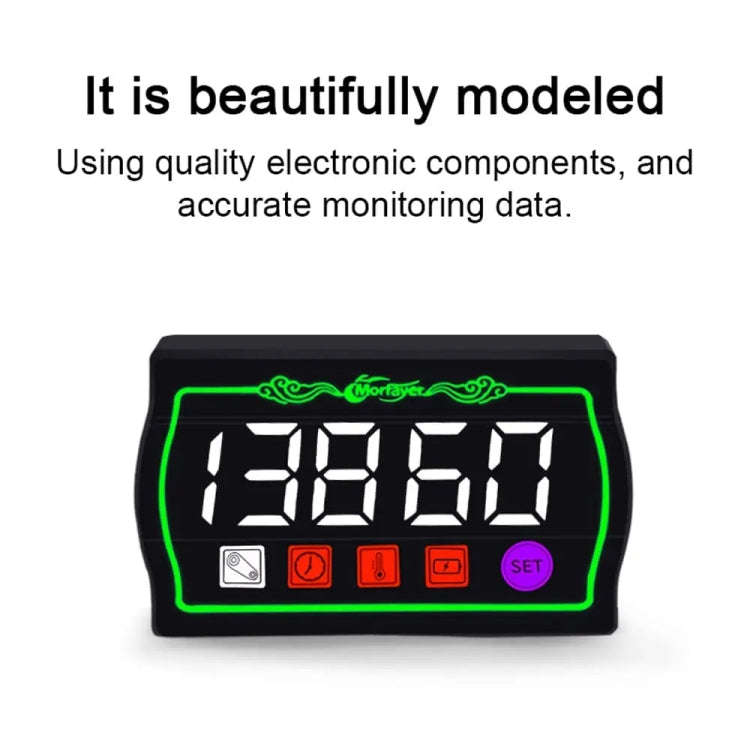 Morfayer Locomotive Intelligent Multi-function Tachometer, 4 in 1 Ambient Temperature Gauge, 4 in...