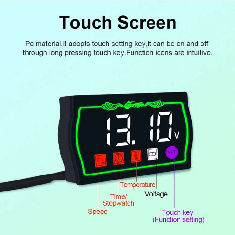 Morfayer Locomotive Intelligent Multi-function Tachometer, 4 in 1 Ambient Temperature Gauge, 4 in...