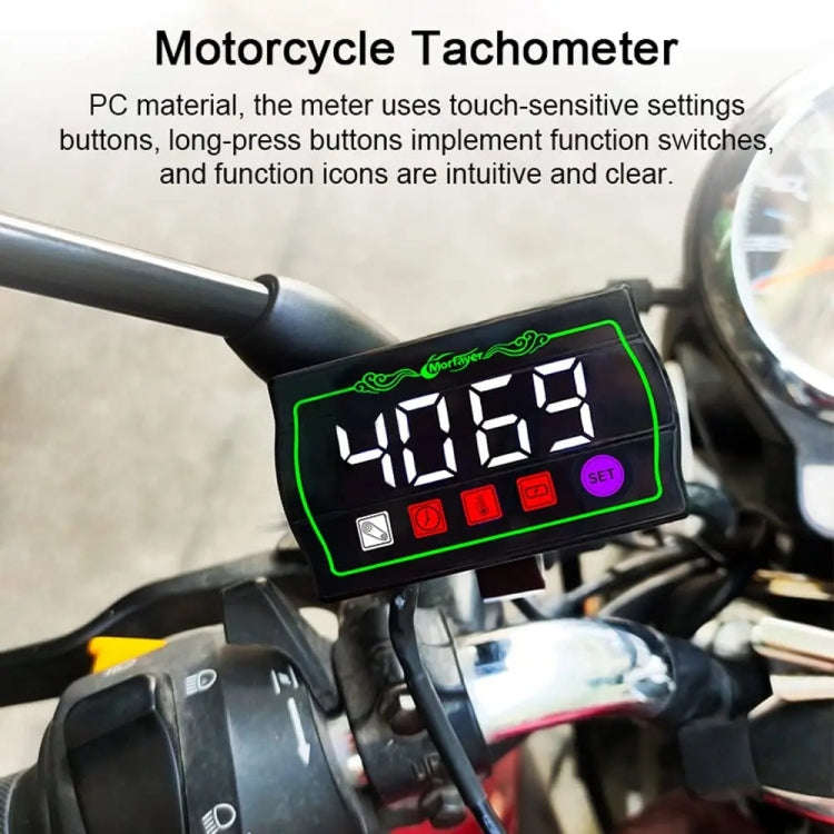 Morfayer Locomotive Intelligent Multi-function Tachometer, 4 in 1 Ambient Temperature Gauge, 4 in...