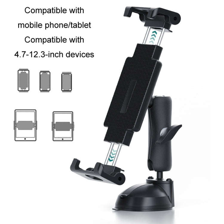 Multifunctional Car Dashboard Mobile Phone Folding Holder, Folding Back Clip+Metal Oval Ball, Bas...