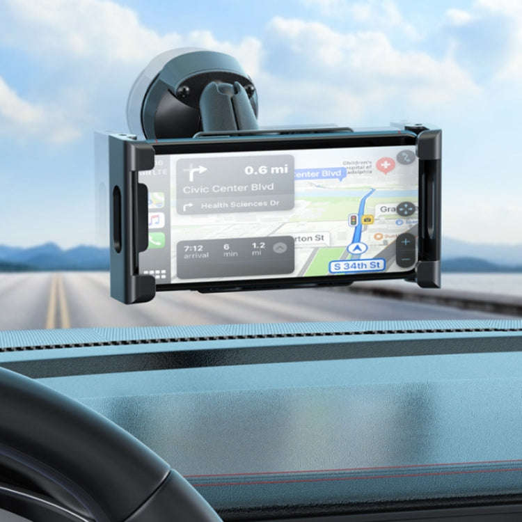 Multifunctional Car Dashboard Mobile Phone Folding Holder, Folding Back Clip+Metal Oval Ball, Bas...