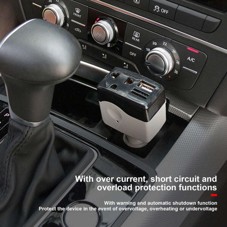 12V/24V To 220V Auto Car Power Converter Adapter With USB Charging Port