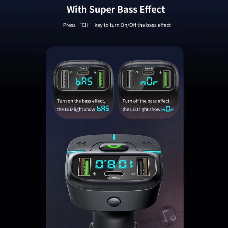 Car Bluetooth MP3 Player Ambient Light Charger, GZ03