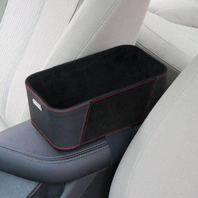 Car Multifunctional Dashboard Armrest Box Water Cup Storage Box, Large Brown, Small Black