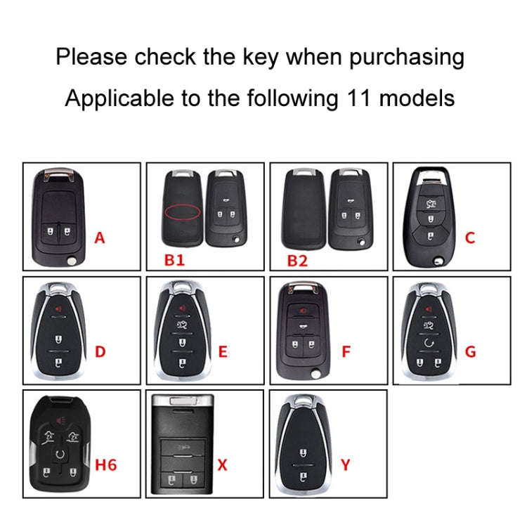 For Chevrolet Car Key Cover Multifunctional Keychain Anti-lost Number Plate, A, B1, B2, C, D, E, ...