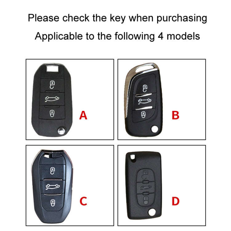 For Citroen Car Key Cover Multifunctional Keychain Anti-lost Number Plate, A, B, C, D