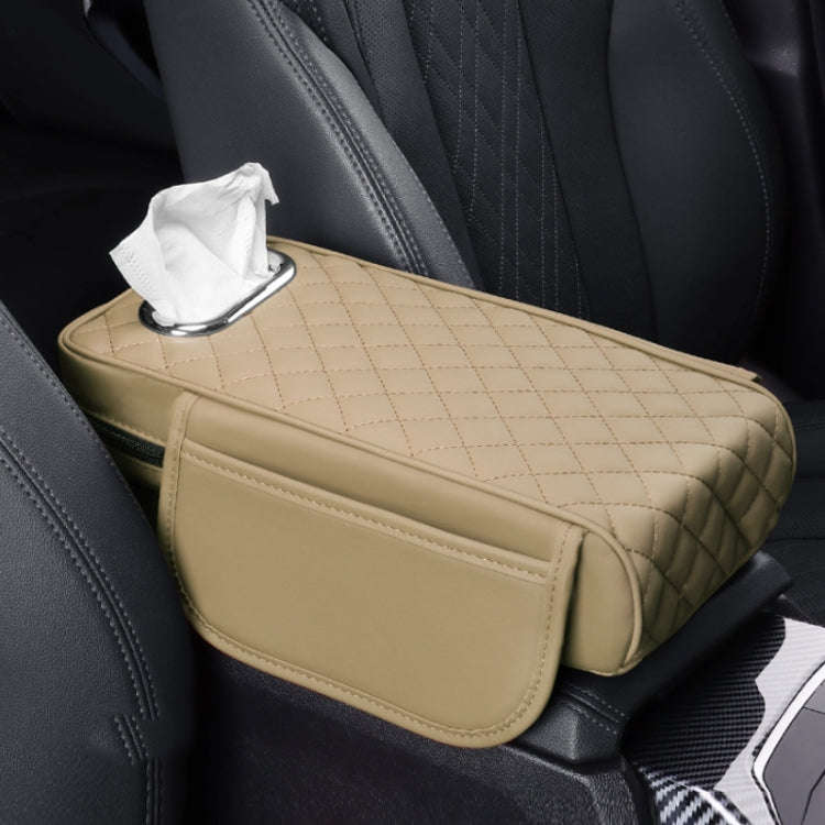 Car Armrest Box Booster Pad Widened Interior Tissue Box, Black, Volcanic Red, Mocha Brown, Beige,...