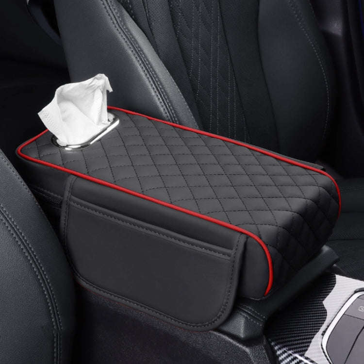 Car Armrest Box Booster Pad Widened Interior Tissue Box, Black, Volcanic Red, Mocha Brown, Beige,...