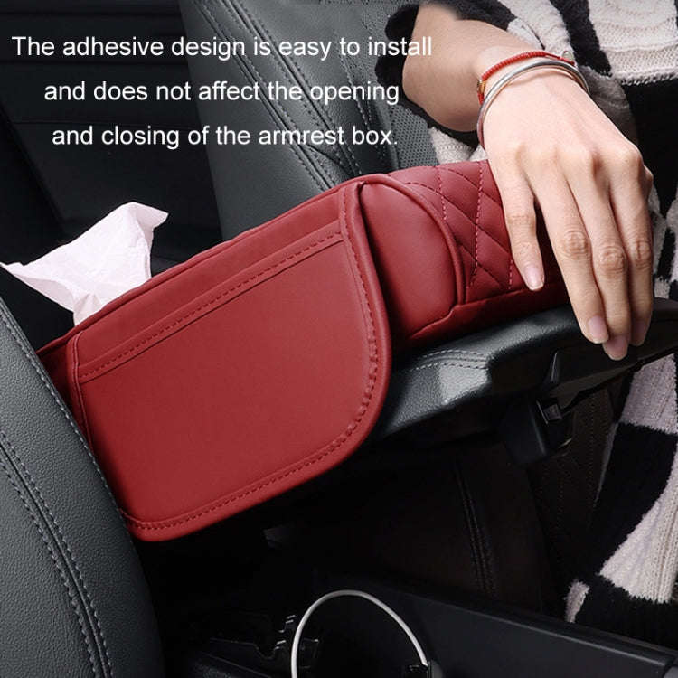 Car Armrest Box Booster Pad Widened Interior Tissue Box, Black, Volcanic Red, Mocha Brown, Beige,...