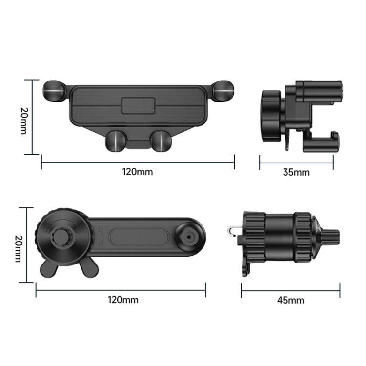 Car Mobile Phone Holder Navigation Air Outlet Support Fixed Bracket, Extension Pole, Triangular H...