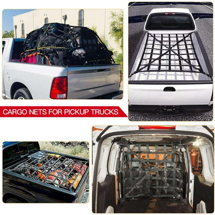 Truck Bed Cargo Net Pickup Bed Netting Strap, 127x106cm, 167x127cm, 208x127cm