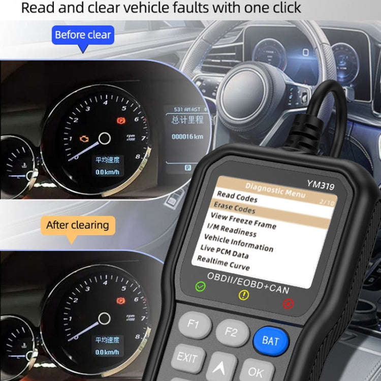 OBD Automobile Engine Battery Voltage Life Detector, YM319