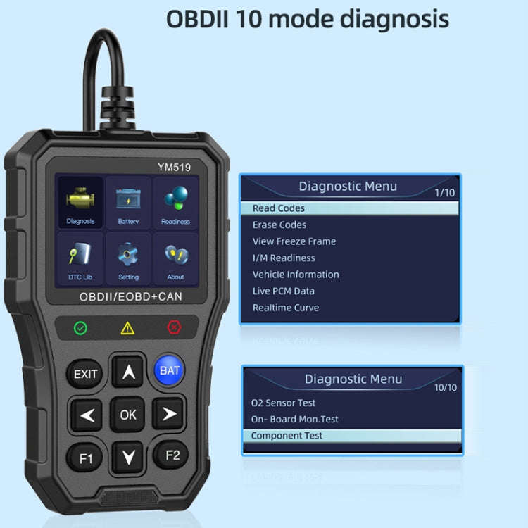 OBD Car Engine Battery Clear Fault Code Detector, YM519