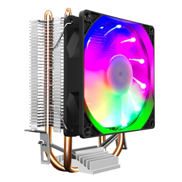 COOLMOON Frost Double Copper Tube CPU Fan Desktop PC Illuminated Silent AMD Air-Cooled Cooler, P2...