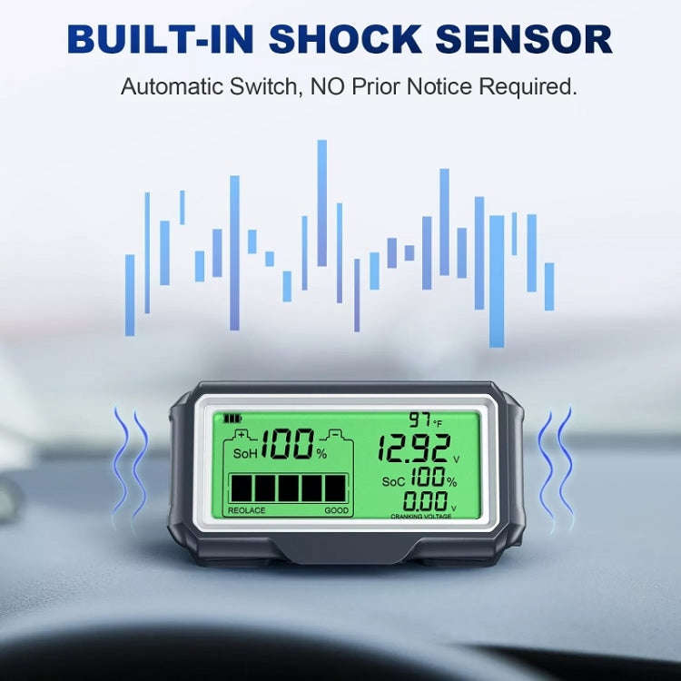 ANCEL 12V LED Car Battery Tester SOH/SOC Rechargeable Battery Analysis Tool, BM200 PRO