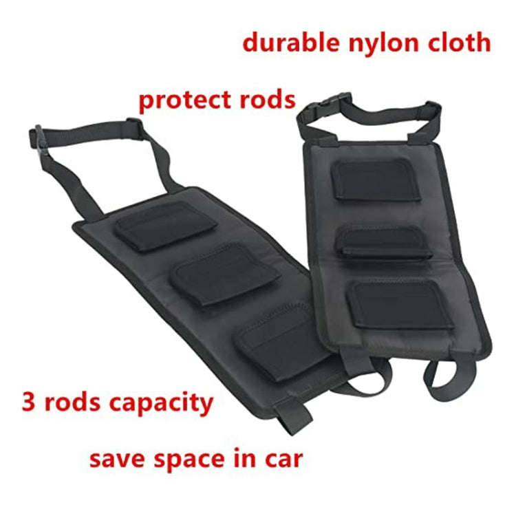 Car Back Seat Fishing Rod Strap Fixed Storage Bag