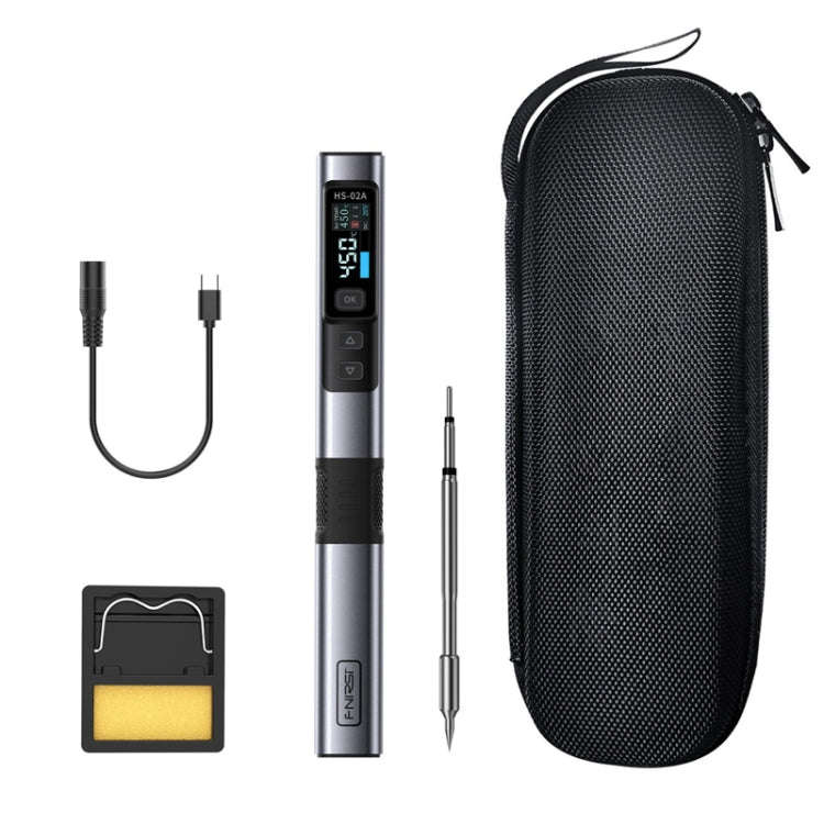 FNIRSI Portable Constant Temperature Soldering Iron Set, HS-02A Standard-B Round Tip, HS-02A Stan...