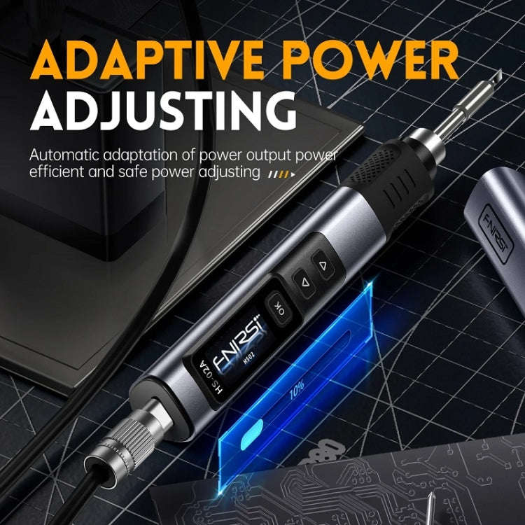 FNIRSI Portable Constant Temperature Soldering Iron Set, HS-02A Standard-B Round Tip, HS-02A Stan...