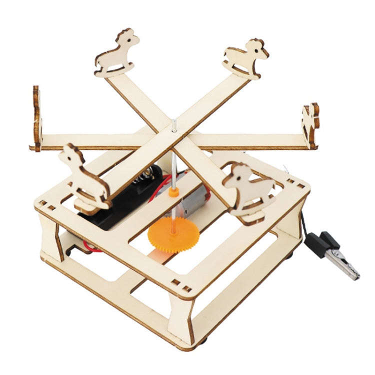 Electrical Carousel Assembly Model Children DIY Science Technology Production Homemade Toy, Elect...