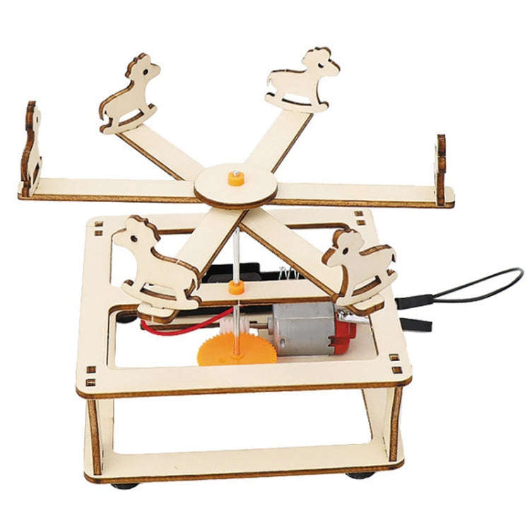Electrical Carousel Assembly Model Children DIY Science Technology Production Homemade Toy, Elect...