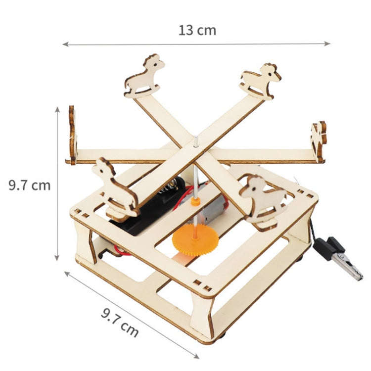 Electrical Carousel Assembly Model Children DIY Science Technology Production Homemade Toy, Elect...
