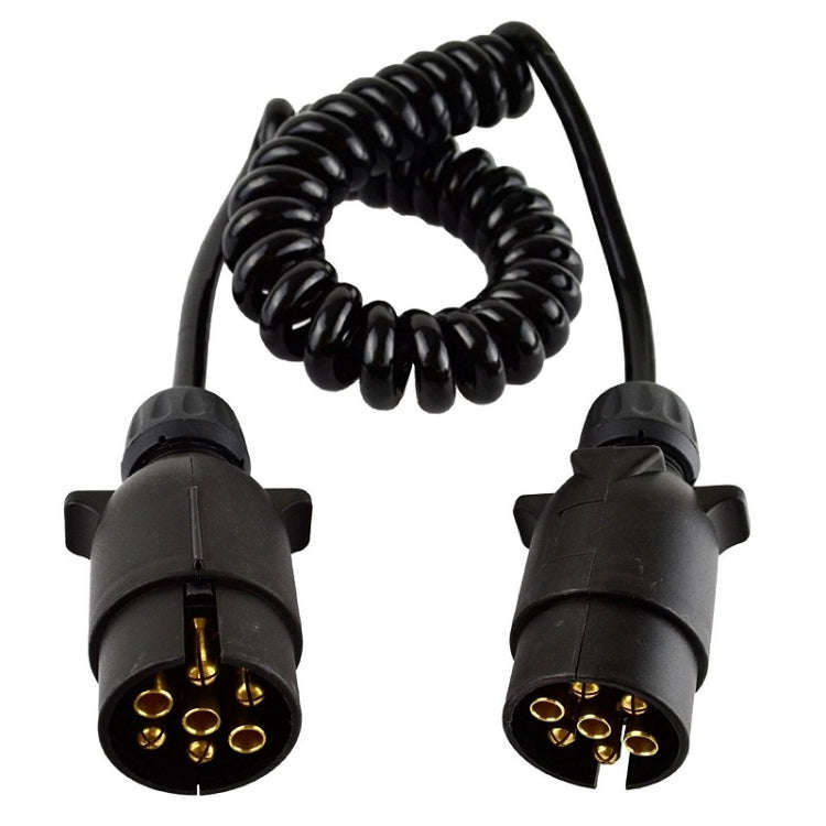 European 7 Pin 12 Volt Car Trailer Connector With Wire, 1101
