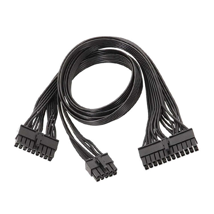 For EVGA 10Pin / 18Pin To 24Pin Flat Cable Module Cable Graphics Card Block Cord, 60cm For EVGA