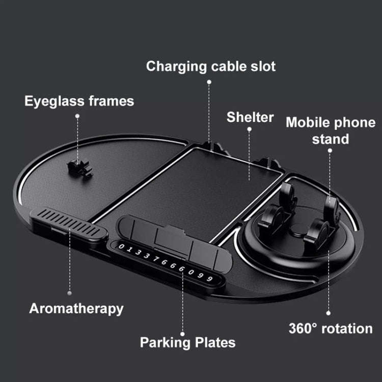 Car Phone Holder Center Console Silicone Anti-skid Pad, CH09