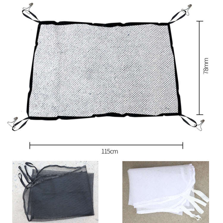 2pcs Car Radiator Front Windshield Insect Protection Net, Black, White