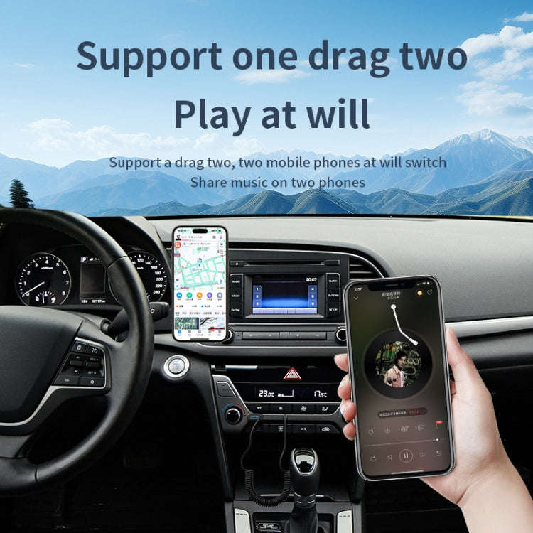 Bluetooth 5.4 Adapter Car Bluetooth Receiver Support U Disk Play AUX To USB