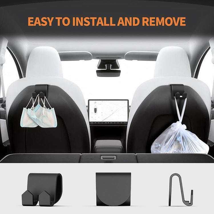 For Tesla Model 3/Y 2pcs Rear Seat Headrest Plastic Hook