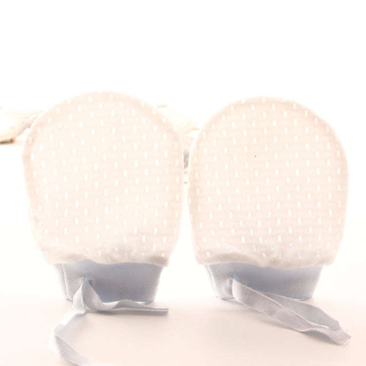 Newborn Baby Anti-Scratching Mesh Mittens Summer Breathable Elastic Lacing Adjustable Gloves, For...