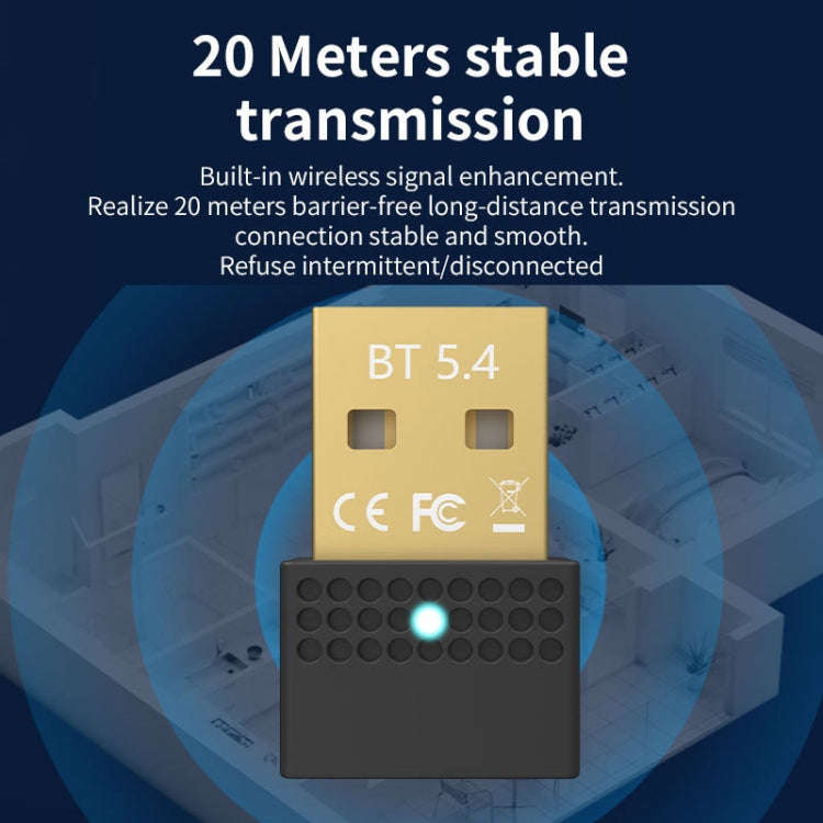 USB Bluetooth 5.4 Adapter Transmitter Receiver Bluetooth Audio PC Adapter, Bluetooth 5.4