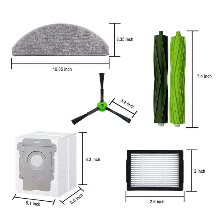 For iRobot Roomba Combo i5 / i5+ / j5 / j5+ Robot Vacuum And Mop Replacement Parts, Kit, Main Bru...