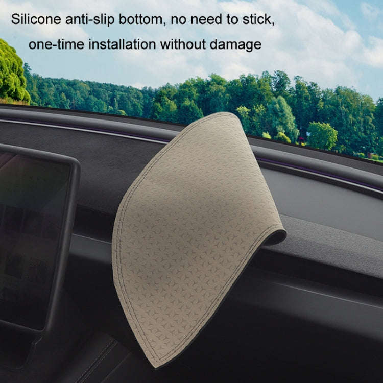 Car Suede Light-Proof Pad, For 2024 Tesla Model Y Dashboard, For 2024 Tesla Model 3 Dashboard, Fo...