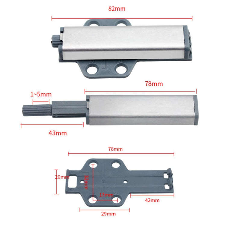With Screws Cabinet Catch Magnetic Latches Push To Open Drawer Door Stopper, Plane Bottom