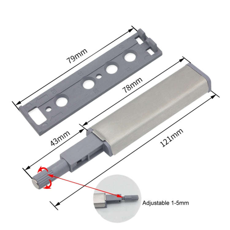 Magnetic Push Latches Cabinet Door Rebounder No Handle Push to Open Cabinet Hardware, Flat Bottom
