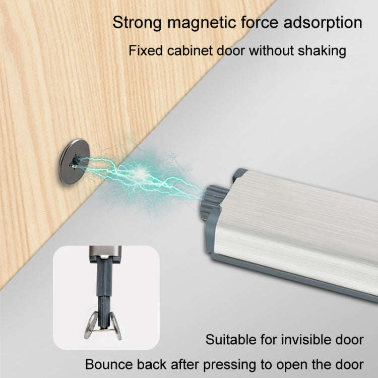 Magnetic Push Latches Cabinet Door Rebounder No Handle Push to Open Cabinet Hardware, Flat Bottom