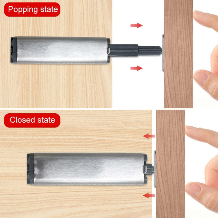 Magnetic Push Latches Cabinet Door Rebounder No Handle Push to Open Cabinet Hardware, Flat Bottom