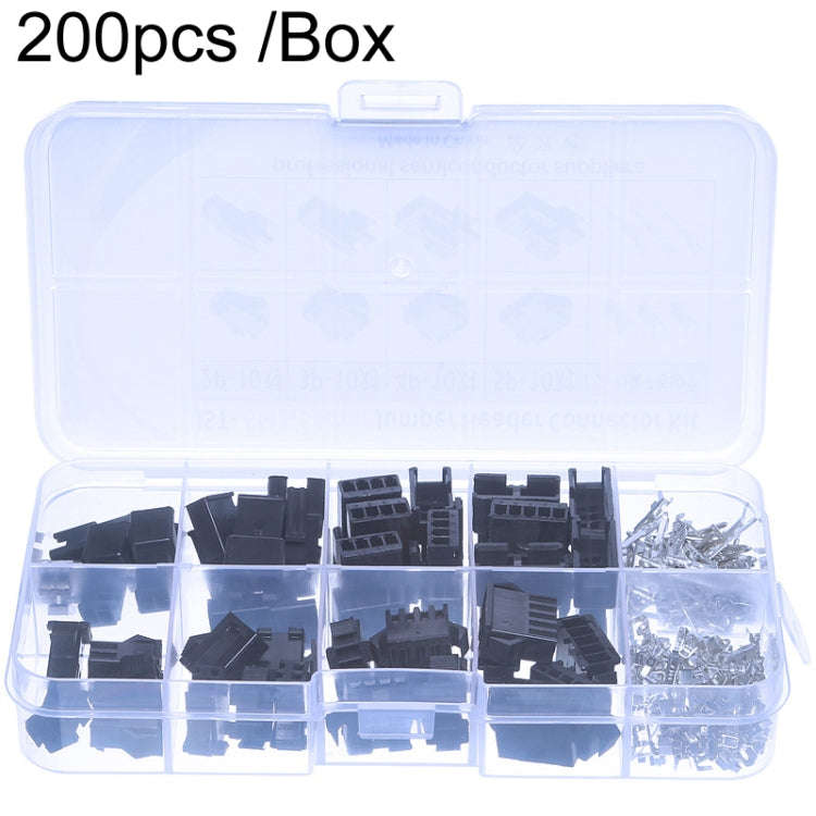 200pcs /Box JST-SM 2.54mm Pitch 2/3/4/5Pin Male/Female Header Connectors Adaptor