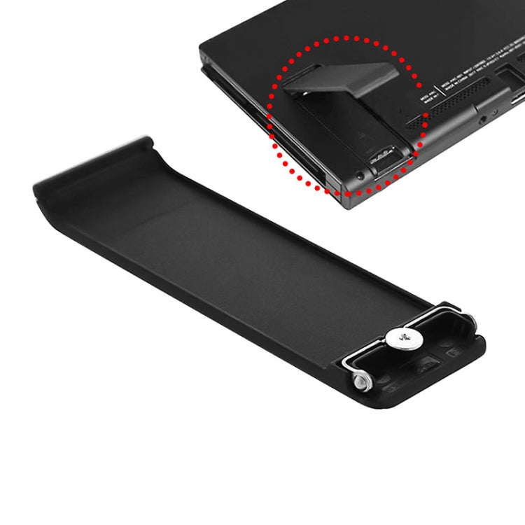 For Nintendo Switch Console 2pcs Replacement Kickstand Back Shell Holder, Black, Transparent Whit...