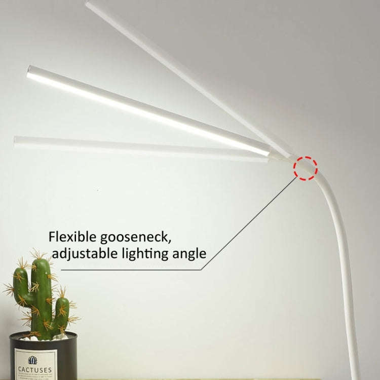 LED Table Lamp With Clamp & Flexible Gooseneck USB Reading Light Bedside Lamp, White Light Black,...