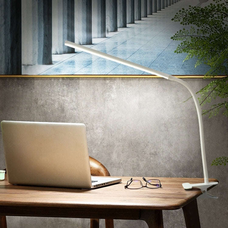 LED Table Lamp With Clamp & Flexible Gooseneck USB Reading Light Bedside Lamp, White Light Black,...