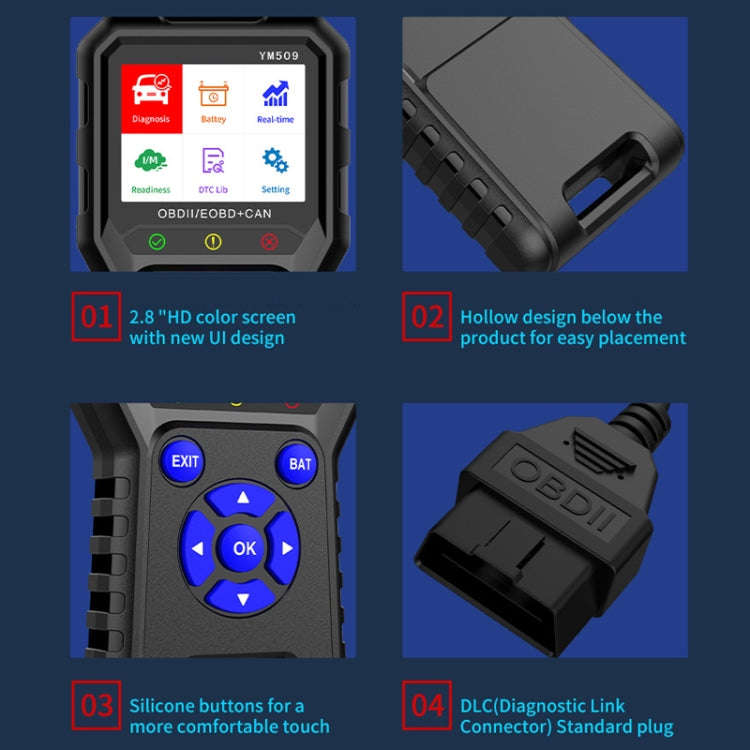 OBD2 Car Engine Fault Detection Diagnostic Instrument