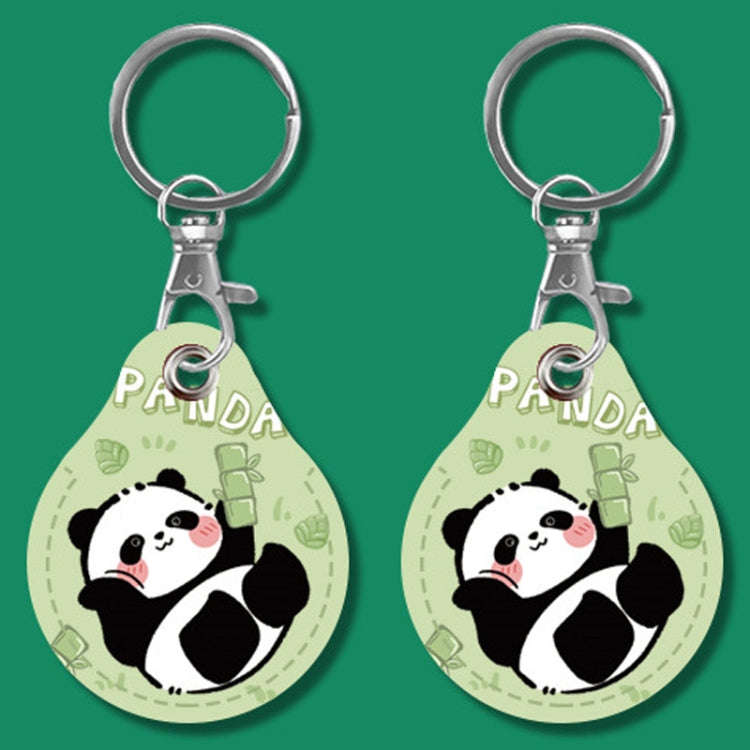 2pcs Cute Sensor Access Door Card Cover Keychain Elevator Water Drops Round Key Holder, Black, Pi...
