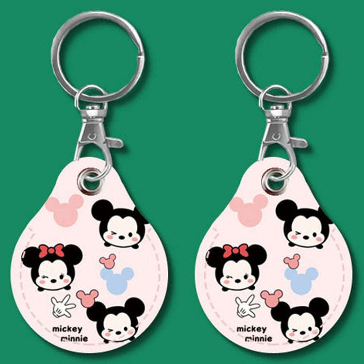 2pcs Cute Sensor Access Door Card Cover Keychain Elevator Water Drops Round Key Holder, Three Pac...