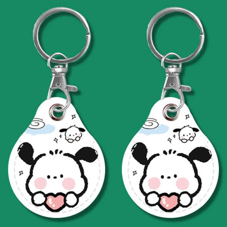 2pcs Cute Sensor Access Door Card Cover Keychain Elevator Water Drops Round Key Holder, Three Pac...