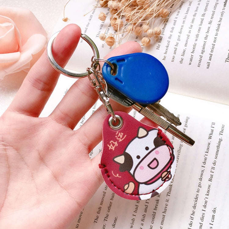 2pcs Cute Sensor Access Door Card Cover Keychain Elevator Water Drops Round Key Holder, Three Pac...
