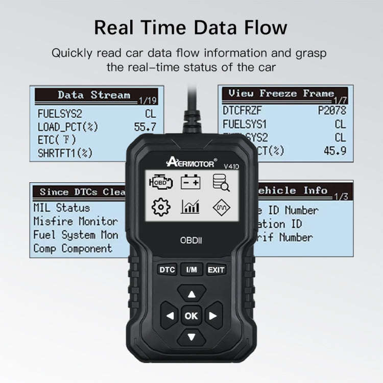 AERMOTOR Car Fault Diagnostic Instrument ELM327 Engine Fault Detection Tool